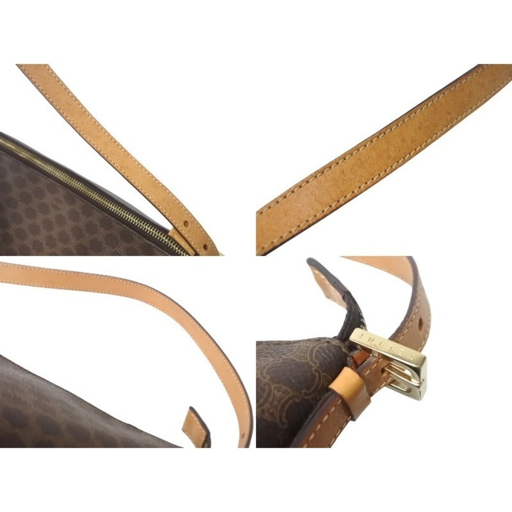 CELINE Macadam One Shoulder Hobo Bag CE Natural Leather Brown - Picture 6 of 9